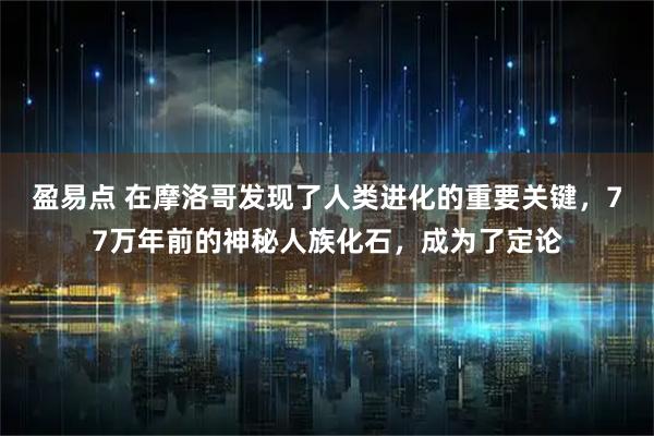 盈易点 在摩洛哥发现了人类进化的重要关键，77万年前的神秘人族化石，成为了定论